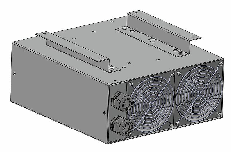 . DANE TECHNICZNE Napięcie zasilania grzałek Maksymalna moc grzewcza Znamionowe napięcie sterowania Zmienność napięcia sterowania Wydajność wentylatorów 400 ± 800 V DC 3 kw (stopniowanie mocy 50%/50%