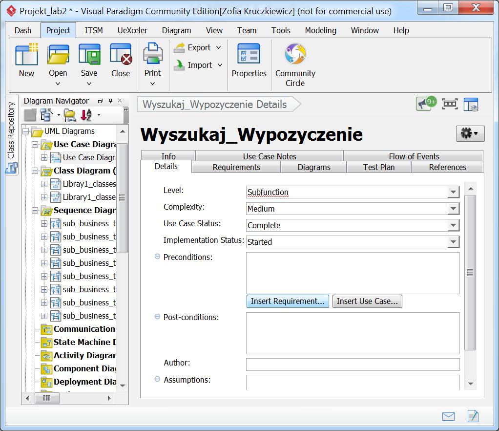 2.2. Specyfikacja elementów zakładki Details po