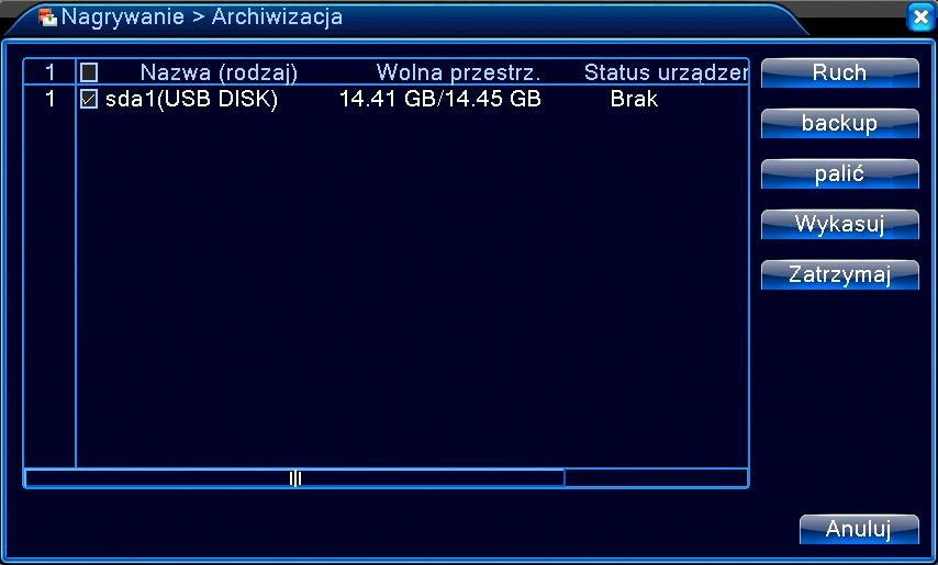 RYS 22: BACKUP Wykryj / Ruch - Identyfikacja i informacja o urządzeniu podłączonym