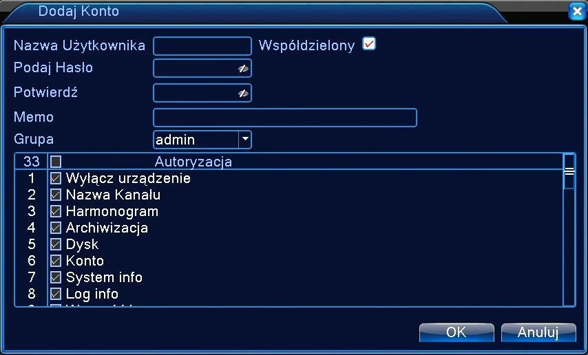 Modyfikuj hasło - Zmiana hasła dla wybranego użytkownika. RYS 56: HASŁO Wybierz użytkownika, wpisz stare hasło i dwa razy nowe hasło.