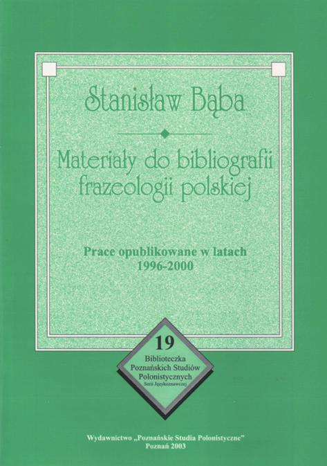 Dedykowana jest Profesorowi Stanisławowi Bąbie wybitnemu polskiemu językoznawcy, twórcy poznańskiej szkoły frazeologii w 65-lecie urodzin.