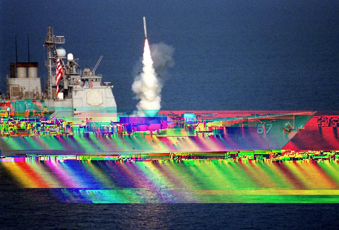 Odpalenie bojowe pocisku Tomahawk na cel w Iraku w 1996 roku z krążownika typu Ticonderoga. Fot. US Navy. Obecnie wykorzystywana jest kolejna wersja Tomahawk Block IV.