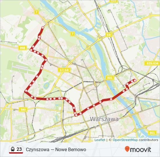 Kierunek: Zjazd Do Zajezdni Żoliborz 37 przystanków Czynszowa 01 Czynszowa, Warszawa Konopacka 01 8 Ulica Konopacka, Warszawa Inżynierska 03 10 Ulica 11 Listopada, Warszawa Dw.