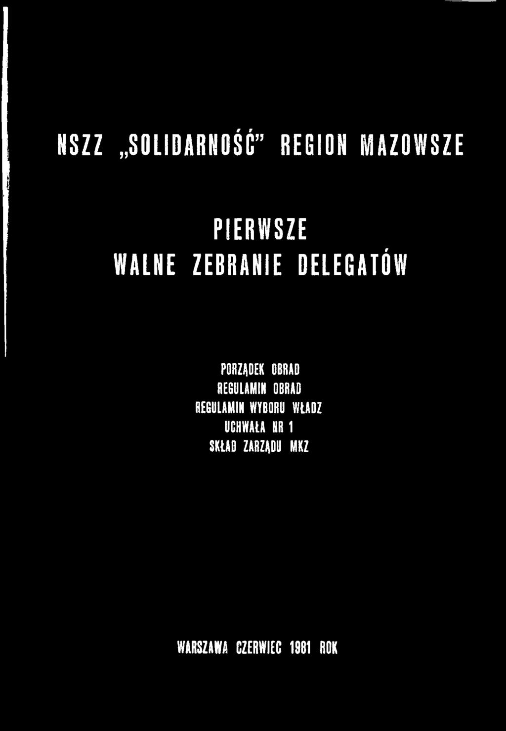 REGULAMIN WYBORU WŁADZ