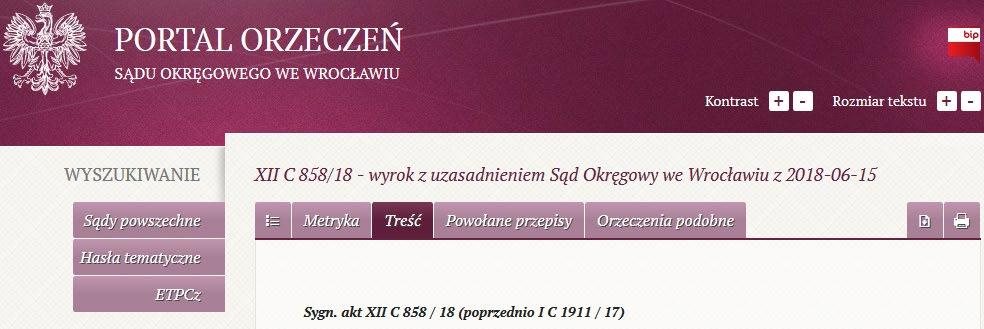 WYROK W IMIENIU RZECZYPOSPOLITEJ POLSKIEJ Dnia 15 czerwca 2018 r.