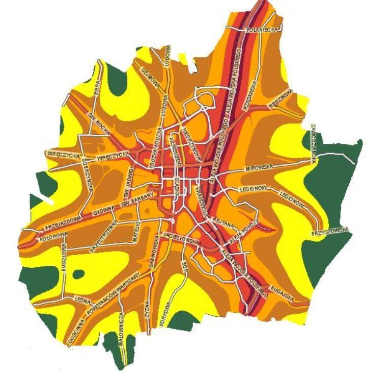 Rysunek 4 Mapa akustyczna miasta 25 5.1.