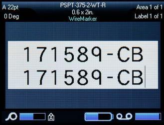 Ogólne informacje na temat drukarki BMP61 Duży kolorowy ekran dotykowy ze wskaźnikami: Orientacja Rozmiar czcionki Rozmiar Liczba etykiet w pliku do druku Liczba stref na bieżącej