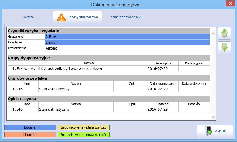 Tworzenie dokumentów w EDM Kolor przycisku różnic na formatce wizyty określa status dokumentu XML w bazie programu mmedica.