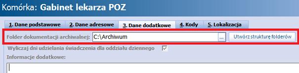 Przegląd dokumentacji medycznej pacjenta podczas wizyty w Gabinecie Dodatkowo istnieje możliwość utworzenia dla każdego pacjenta, znajdującego się w Kartotece pacjentów, indywidualnego katalogu