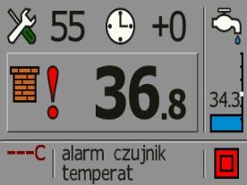 ależy poczekać aż temperatura na kotle spadnie poniżej 85 C i zrestartować sterownik. AARM STB KOCIOŁ PRZEGRZAY.