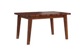 > > Xavier offers a classic table design with obliquely set legs which narrows downwards.