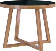Charakterystyczne osadzenie drewnianych nóg, na których opiera się stół, zwiększa komfort użytkowania.