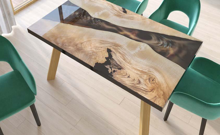 (symbol: graf-ż). > > In the photo: River table with finish - graphics imitating resin (symbol: graf-ż).