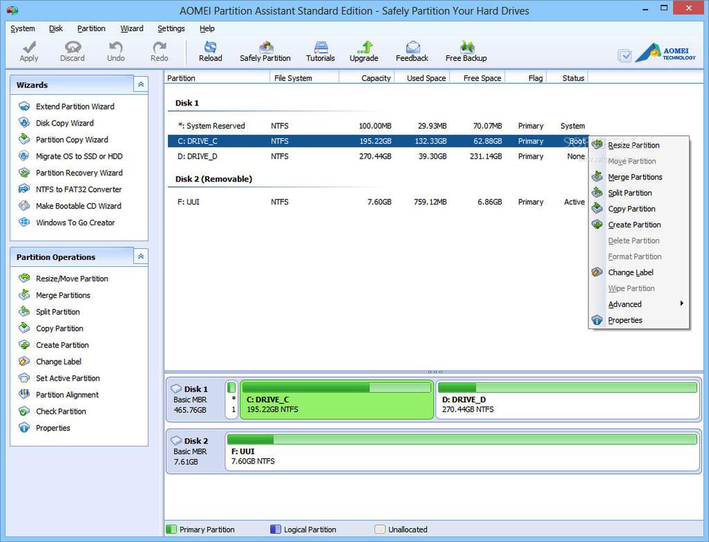 sługuje aj aż iejsze syste y plikó FAT, FAT, NTFS, EXT /EXT, a także szystkie ajpopular iejsze oś iki da y h z i terfejse SSD, IDE, SATA, esata,