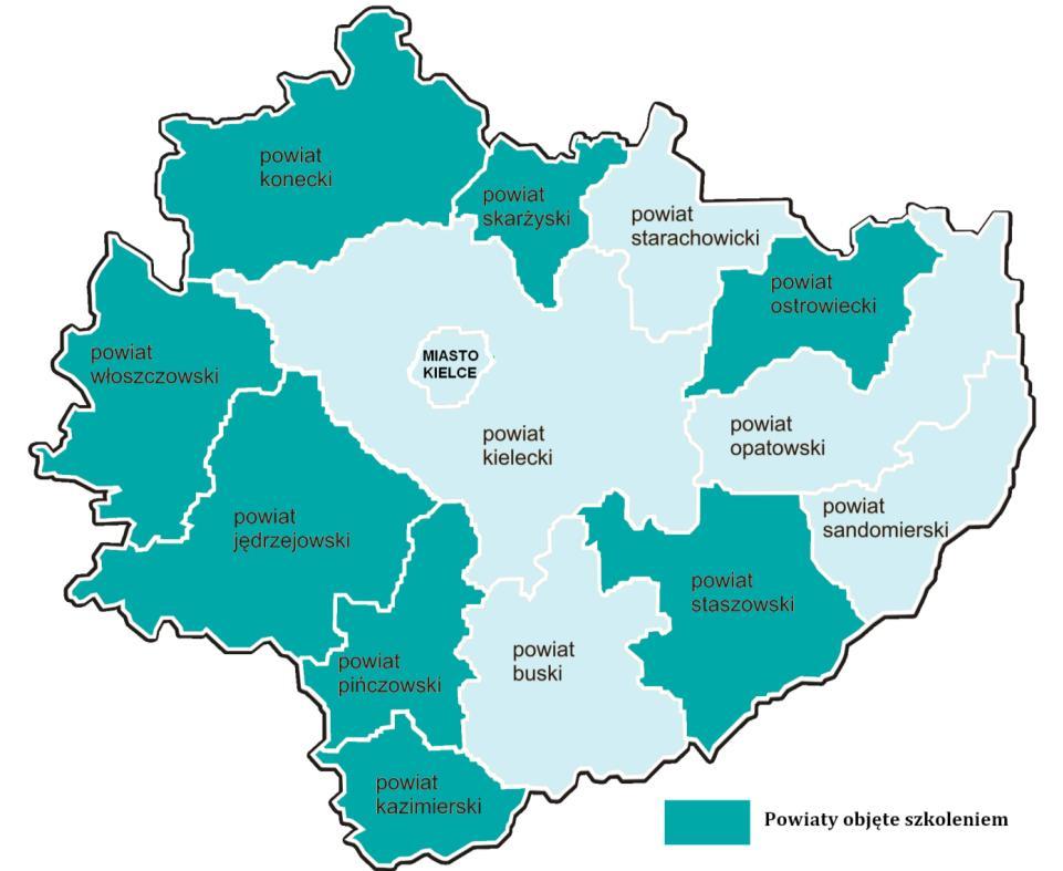 IX. Działania Samorządu Województwa Świętokrzyskiego w zakresie przeciwdziałania przemocy w rodzinie Organizowanie kształcenia oraz szkolenia zawodowego kadr pomocy społecznej Regionalny Ośrodek