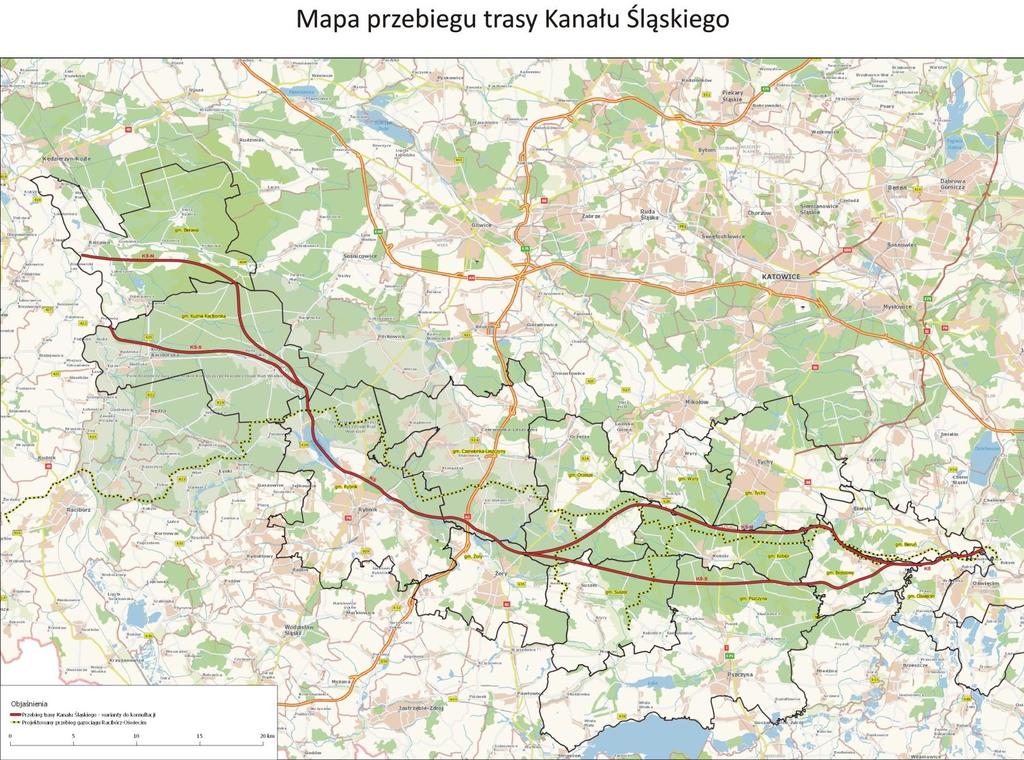 Mapa przebiegu trasy Kanału