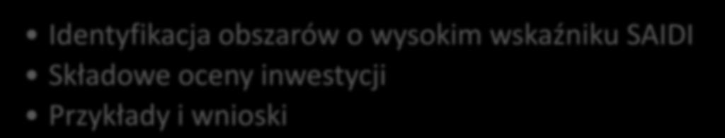 czasowe - 2020, 2025 i 2030 Analiza efektywności inwestycji