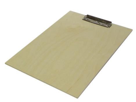 Podkładka konferencyjna podkładka typu clipboard; materiał: jasna, drewniana deska grubości min.