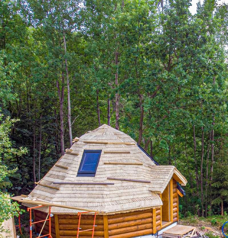 Pokrycie dachu konstrukcja drewniana docieplenie wełna mineralna IZOWAR A+ 10cm grubość, współczynnik 00,33 ( możliwa zmiana przy