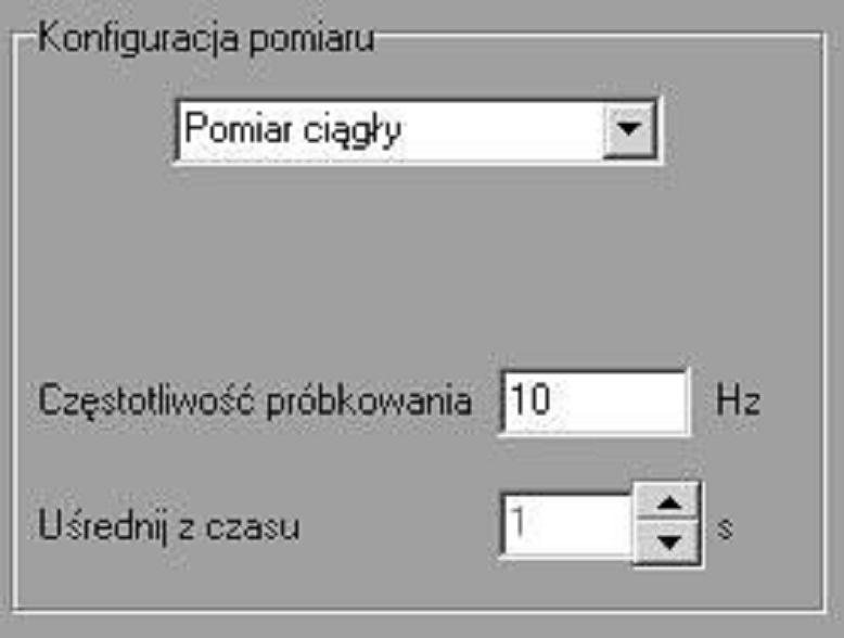 Z uwagi na ograniczoną wielkość bufora karty pomiarowej należy pamiętać, iż całkowita liczba próbek zbierana w jednym cyklu pomiarowym nie może przekraczać 3000.