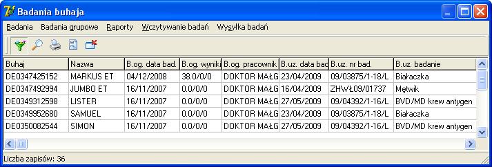 UWAGA: po wprowadzeniu ubycia nie będzie możliwości dalszej edycji buhaja, wprowadzania badań, chorób itp. 3.