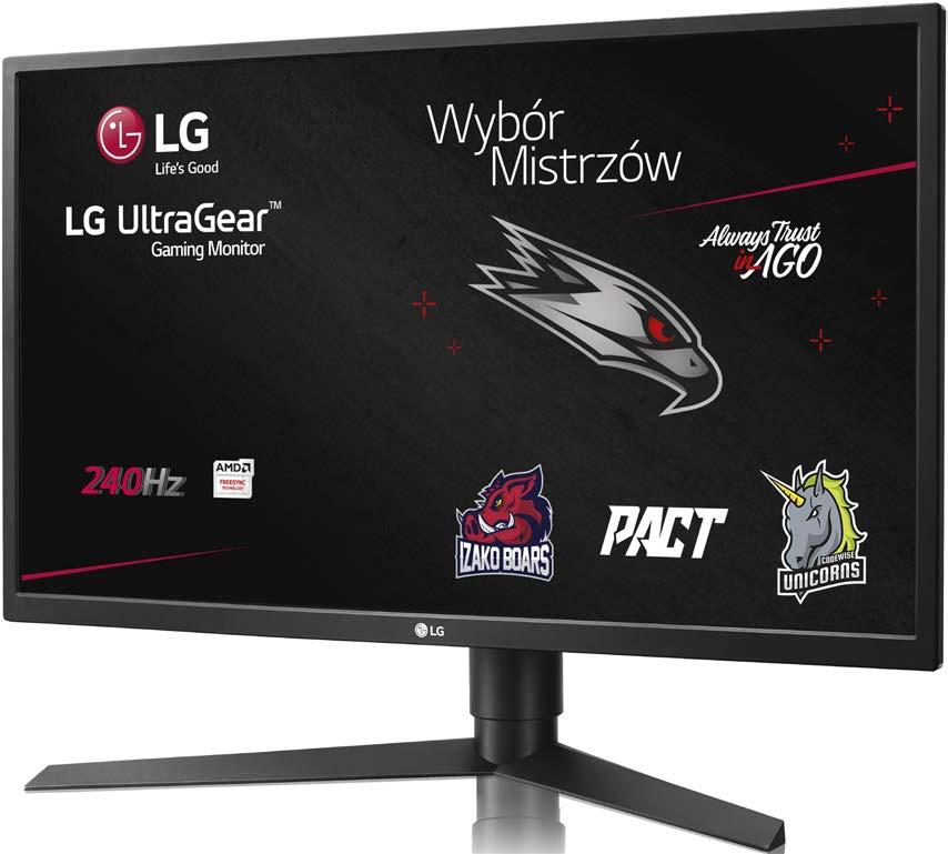 Jasność 400 cd/m² LG 27GK750F-B Monitor dla graczy 27 Odświeżanie 240