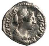 Hybryda typu RIC 529 z lat 164 165, z legendą awersu LVERVSAVGARMENIACVS i rewersu TR P V IMP II COS II (przedstawienie Rv.