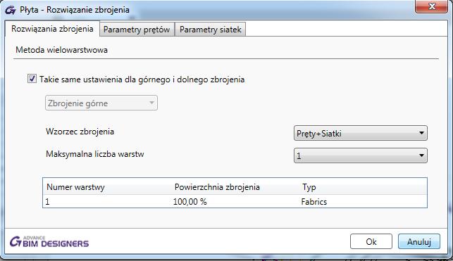 W przypadku definicji siatek zbrojeniowych, zaimplementowany jest inteligentny i unikalny podział siatek z optymalizacją ponownego wykorzystania uciętych elementów.