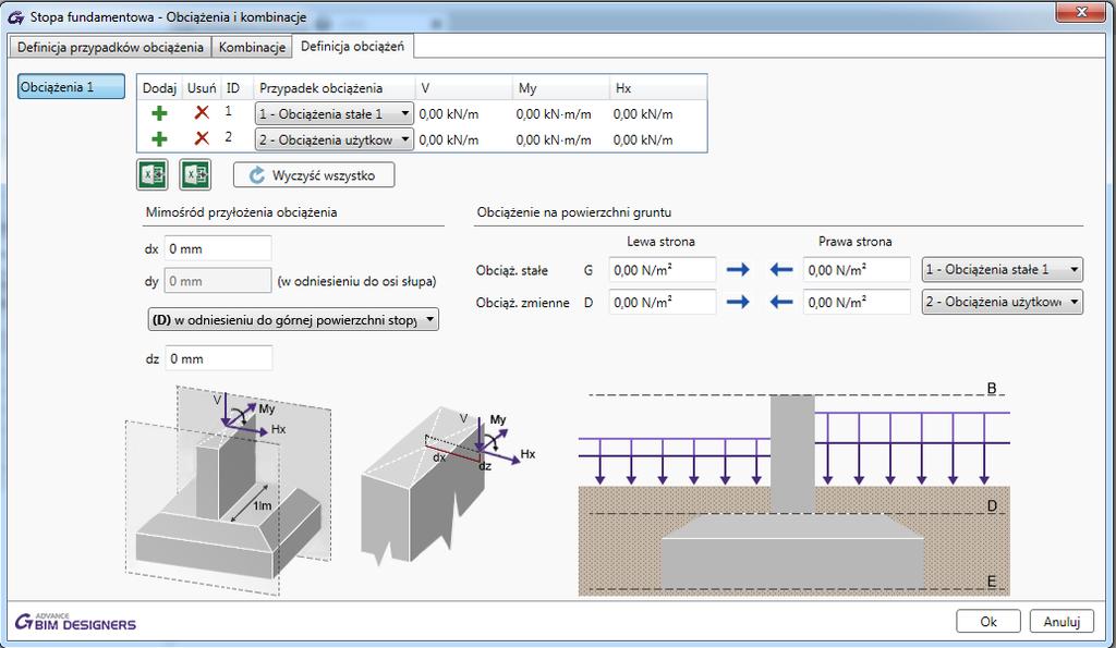 (fundamenty konstrukcyjne pod ścianami) w Autodesk Revit.