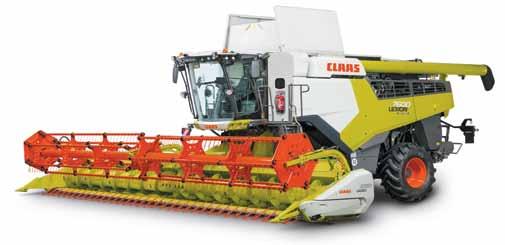 Prezentacje maszyn na pasie startowym Presentation of machines at the airstrip Kombajn CLAAS LEXION 7600 CLAAS LEXION 7600 jest kombajnem drugiej generacji, wyposażonym w nowy system omłotu APS