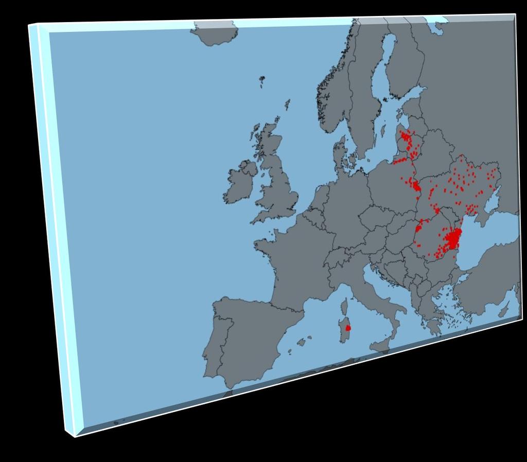 Ogniska ASF u świń w innych krajach UE i na Ukrainie (01.01. 25.