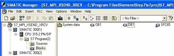 Komunikacja w protokole MPI za pomocą funkcji X_SEND/X_RCV pomiędzy terownikami S7-300 3.