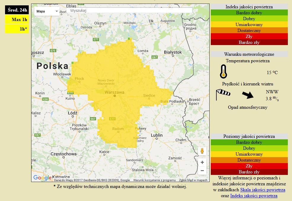 ] na automatycznych stacjach WIOŚ w