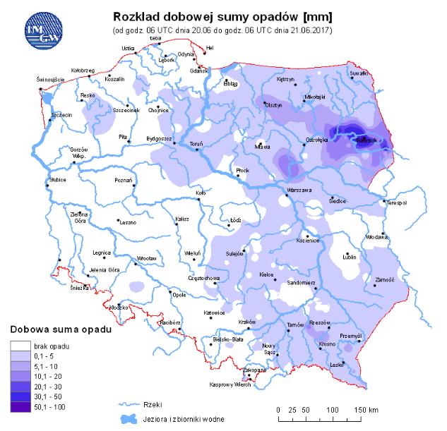 w rzekach Rozkład dobowej