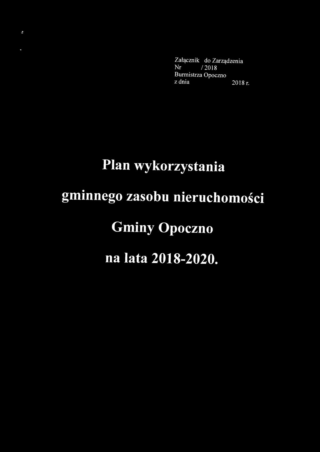 Plan wykorzystania gminnego zasobu