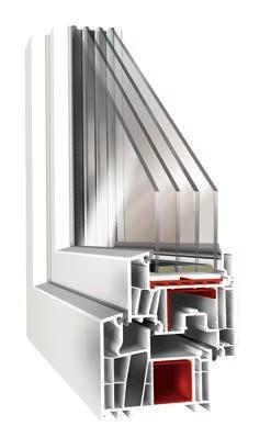 Eko Sun Uf = 1,0 W/m²K system 3-uszczelkowy system 7-komorowy szerokość 81 mm NOWOŚĆ Standardowa szyba U=0,5 Eko Sun 7 SYSTEMY PROFILI PVC KNO PASYWNE OOKNO PASYWNE możliwość zastosowania wielu