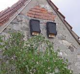 27 x wys. 43 x gł. 14 cm. Wlot: gł. 12 x 24 mm x dł. 21 cm. Ciężar: ok. 9 kg. Zakres dostawy: budka, pałąk do zawieszania i gwóźdź aluminiowy. Nr kat.