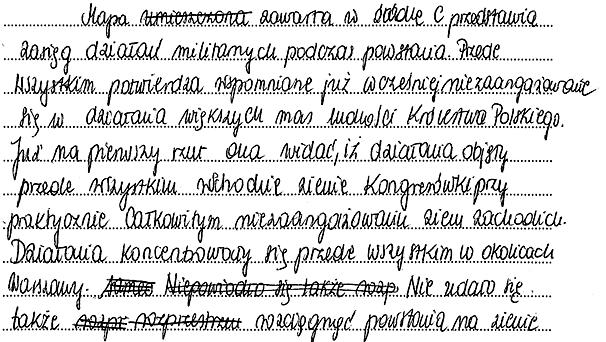 Historia 29 Przykład 25. Zdający, którzy wybrali temat 5.