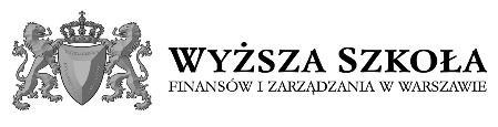 UMOWA O ORGANIZACJĘ STAŻU Nr / zawarta w Warszawie w dniu r. pomiędzy: Wyższą Szkołą Finansów i Zarządzania w Warszawie, kod pocztowy 01-030, ul.