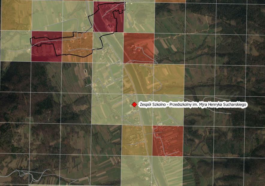 Uwaga nr 1: Objęcie zakresem jako obszar podlegający rewitalizacji terenu zespołu szkolnoprzedszkolnego im. Mjra.