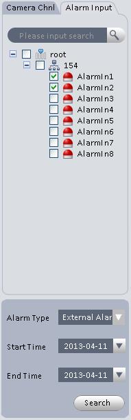Rysunek 4-14 Kliknij listę alarmów, system wyświetli wszystkie alarmy i może wyświetlić ich poziom.