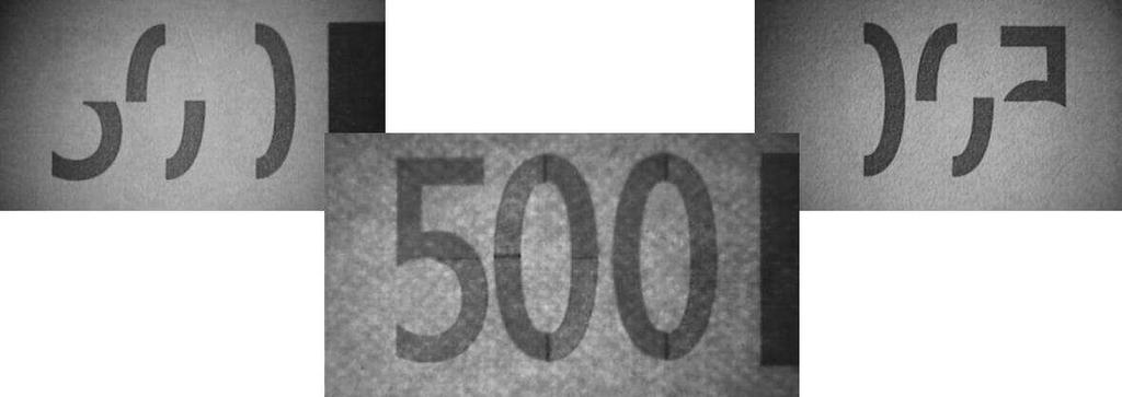 7 W STRONĘ SŁOŃCA CZ. II Jednym z nowszych i pozornie, technologicznie mniej skomplikowanych zabezpieczeń banknotów jest recto-verso, zwane też efektem przeźrocza.