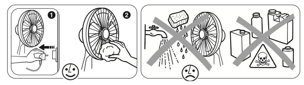 5V*2 CLEANING AND MAINTENANCE Your appliance must be unplugged before pro- ceeding with any cleaning work. You can clean it with a slightly damp cloth.