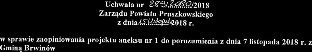 Uchwała nr.zg's/.z;w2$g/2018 Zarządu Powiatu.Pruszkowskiego z dnia,45:ćf;:l?#łłll2018 r.