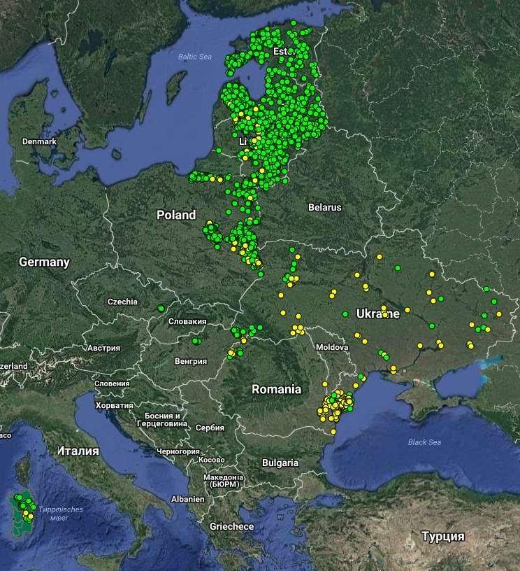 ASF w Polsce i w Europie. Dane ADNS 11/09/2018 Przypadki w 2018 Przypadki w 2019 