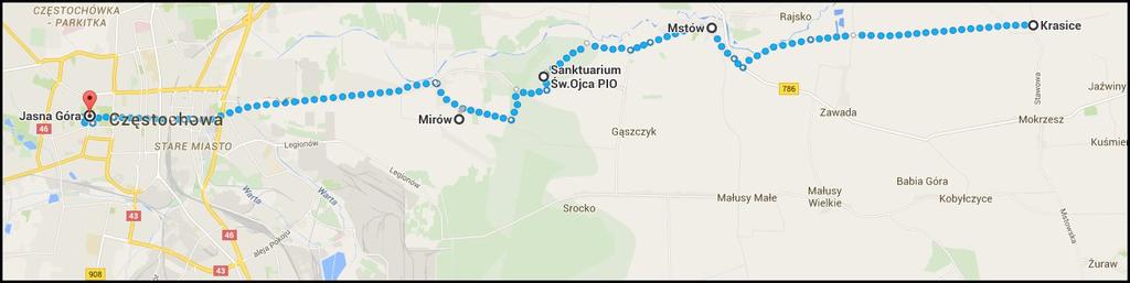 Kolejność grup: 1. 2. 3. Lp Plan Dnia: 12.08.2017r / Długość trasy: 22km Godzina 1 Krasice- pobudka 2.00 2 Wyjście 3.00 3 Odpoczynek I-Mstów 4.30-5.00 4 Odpoczynek II- Górka Przeprośna 6.30-7.