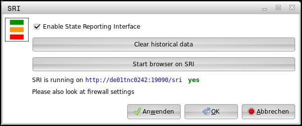 Funkcje HEROS Window-Manager 9 Konfigurowanie sterowania Dopasowanie ustawień Firewall: State Reporting Interface wykorzystuje do przesyłania zarejestrowanych stanów eksploatacyjnych portu TCP Port