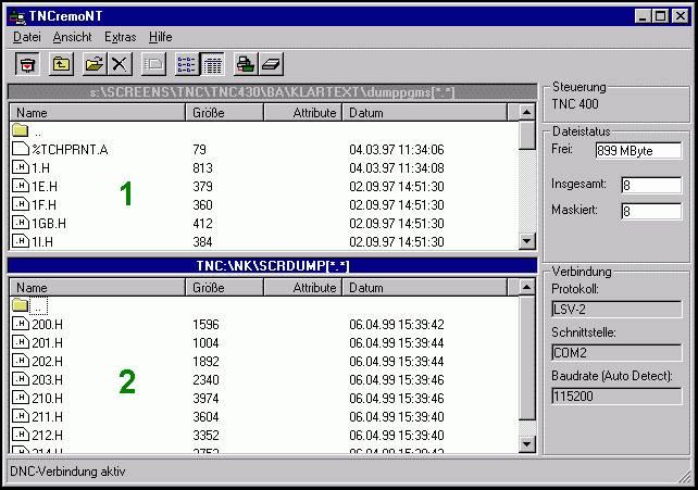 Funkcje HEROS Konfigurowanie interfejsu danych 9 Przesyłanie danych pomiędzy sterowaniem i TNCremo Proszę sprawdzić, czy sterowanie podłączone jest do właściwego szeregowego interfejsu komputera lub