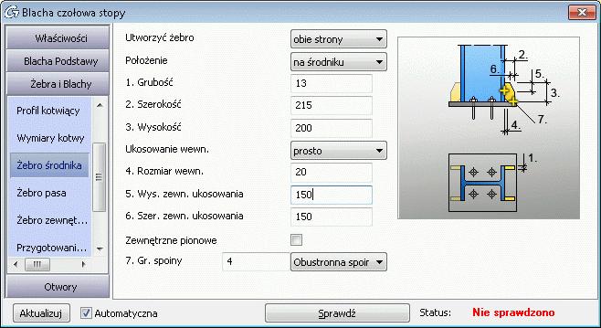 Na karcie Modelowanie rozszerzone w panelu Połączenia wybierz. 2. Na zakładce Blachy na belce wybierz. 3.